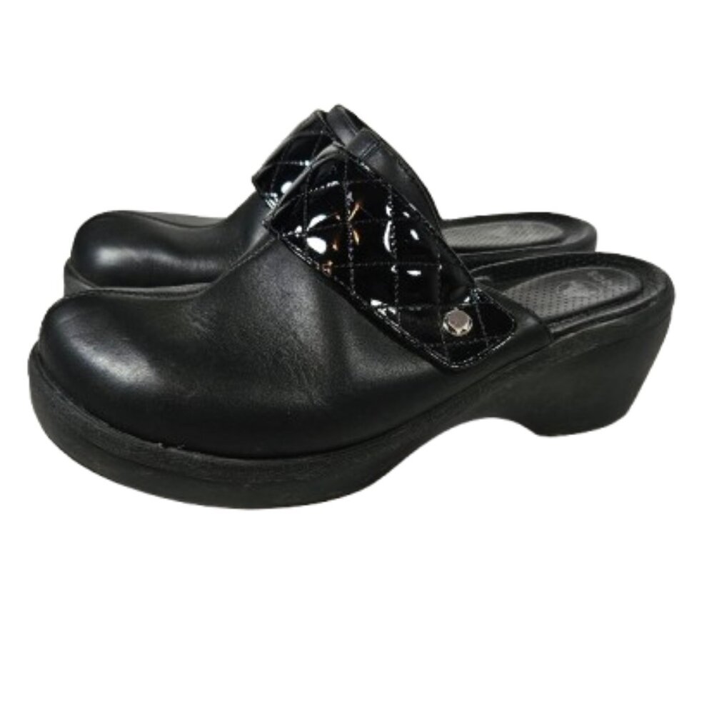 Crocs Cobbler Quilt Strap Platform Black Clogs Women's Size 11 Slip On Mules